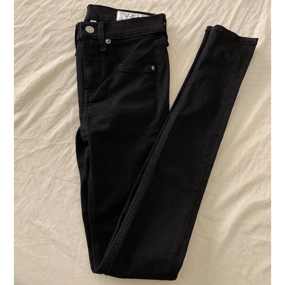 NWT Rag & bone black high-rise skinny jeans